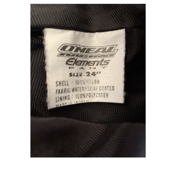 O'neal Racing Elements Motocross Riding Pants Kids Size 24" Waterproof W/Kevlar - Picture 3 of 5